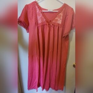 Elegant Pink Lace Nightgown